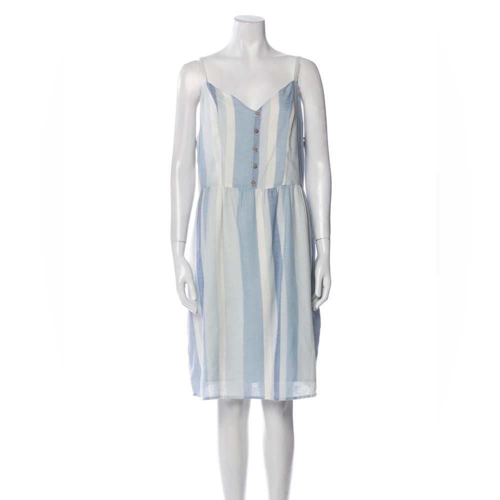 Joie Striped Blue Linen Dress | size 12